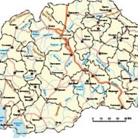 Macedonian Vectro Map - vector #216769 gratis