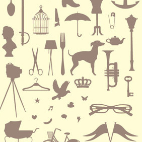 Victorian Silhouettes - Free vector #217029
