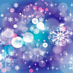 Winter Blue Stars Background - vector #218819 gratis