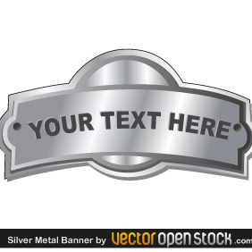 Silver Metal Banner - Free vector #219319