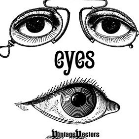 Antique Optometry Eye Glasses Graphic - Free vector #219339