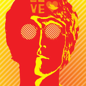 John Lennon Vector - vector gratuit #219629 