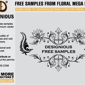Free Floral Mega Pack 6 Sample - Kostenloses vector #221239