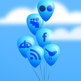 Free Balloon Social Media Icon Set - Free vector #221359