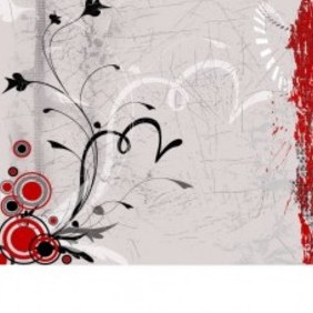 Grunge Floral Background Design - Free vector #221879