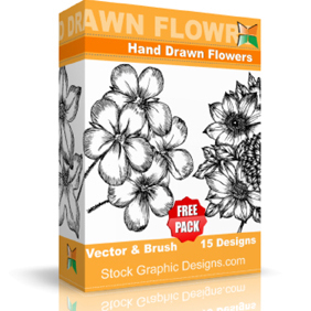 Hand Drawn Flowers Free Pack - vector gratuit #221899 