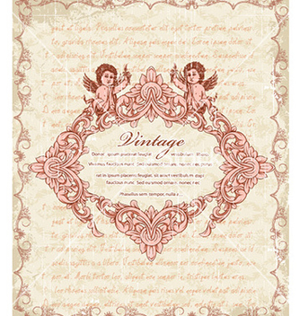Free vintage frame with angels vector - vector gratuit #222729 