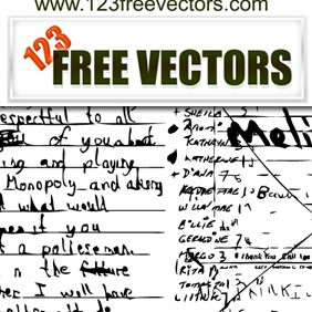 Dirty Letters Note Book - vector gratuit #222919 