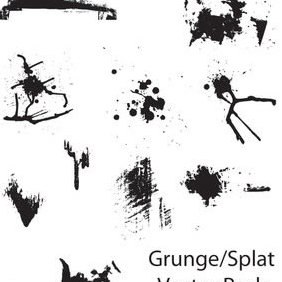 Grunge splat Vector Pack - Free vector #223559