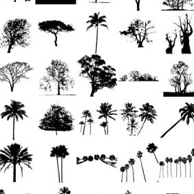 30 Free Tree Silhouette - vector #223669 gratis