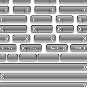 Glass Button Vectors And Bars - Free vector #223999