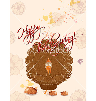 Free happy thanksgiving day with turkey vector - Kostenloses vector #224899