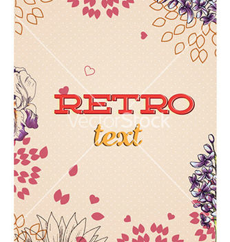Free retro floral background vector - Free vector #225019
