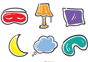 Sleep Colorful Icons - vector gratuit #272829 