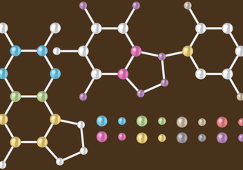 Chromed Molecule Vectors - бесплатный vector #274689