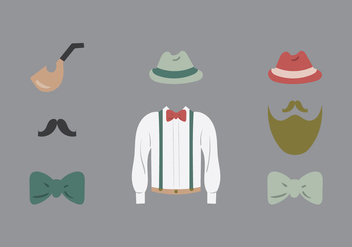 Free old style clothes vector Illustration - vector gratuit #275169 