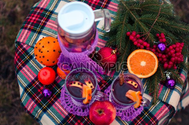 hot mulled wine in beautiful glasses - Free image #297519