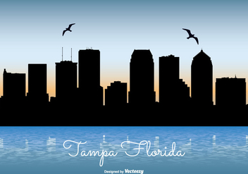 Tampa Florida Skyline Illustration - vector gratuit #301799 