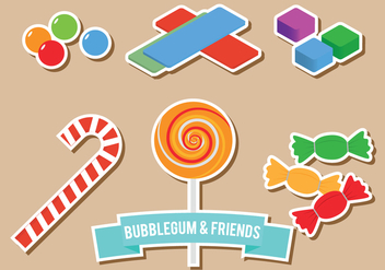 Bubblegum and Friends - vector gratuit #302239 