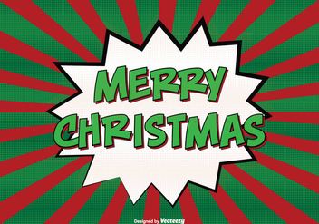 Comic Style Merry Christmas Illustration - vector gratuit #302449 