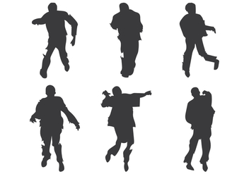 Zombie Silhouette Vector - Free vector #303109