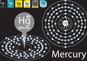 Mercury Atom Vector Graphic - бесплатный vector #303619