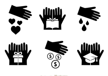 Vector Donate Black Icons - Free vector #304389
