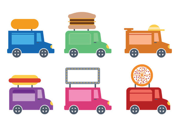 Cute Food Truck Icon Vectro - Free vector #304899