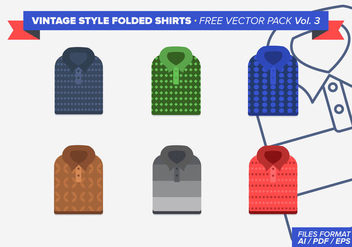 Vintage Folded Shirts Free Vector Pack Vol. 3 - Free vector #305039