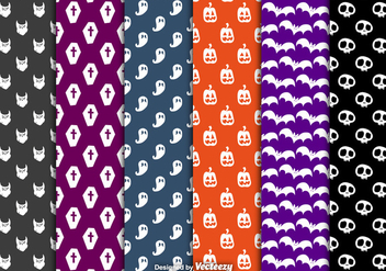 Halloween seamless patterns - vector gratuit #305549 