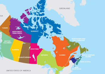 Canada Map - vector #305559 gratis