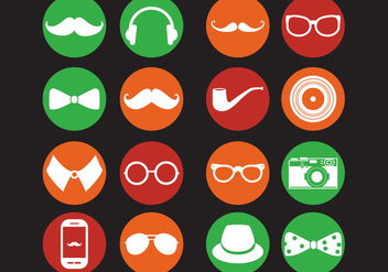 Retro Hipster Icons - Kostenloses vector #317449