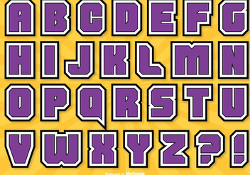 Comic Style Alphabet Set - vector gratuit #317469 