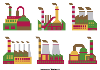Factory flat icons - Free vector #317589