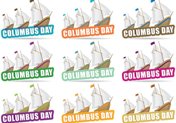Columbus Day Title - vector gratuit #326599 
