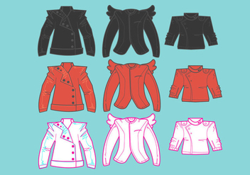 Leather Jacket Icons - vector #327019 gratis