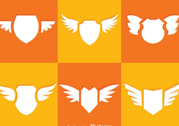 Shield And Wings Icons - Free vector #327109