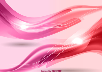 Pink waves background vector - vector #328829 gratis