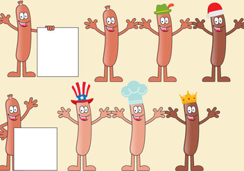 Sausages Characters - Free vector #328859