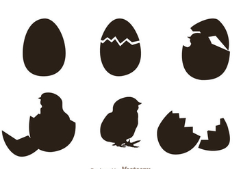 Chick Silhouette Vectors - Free vector #329399