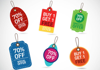 Sale Tags Design - Free vector #329559