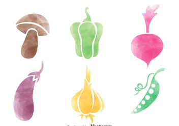 Colorful Vegetable Icons - vector gratuit #329799 