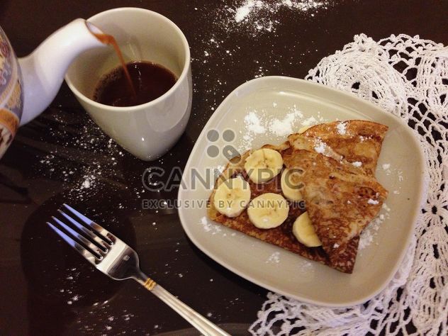 Breakfast with pancakes and coffee - Free image #330709