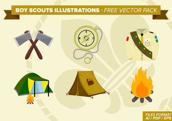 Boy Scouts Illustrations Free Vector Pack - vector gratuit #331079 