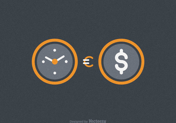 Free Time Is Money Vector Illustration - vector gratuit #332559 