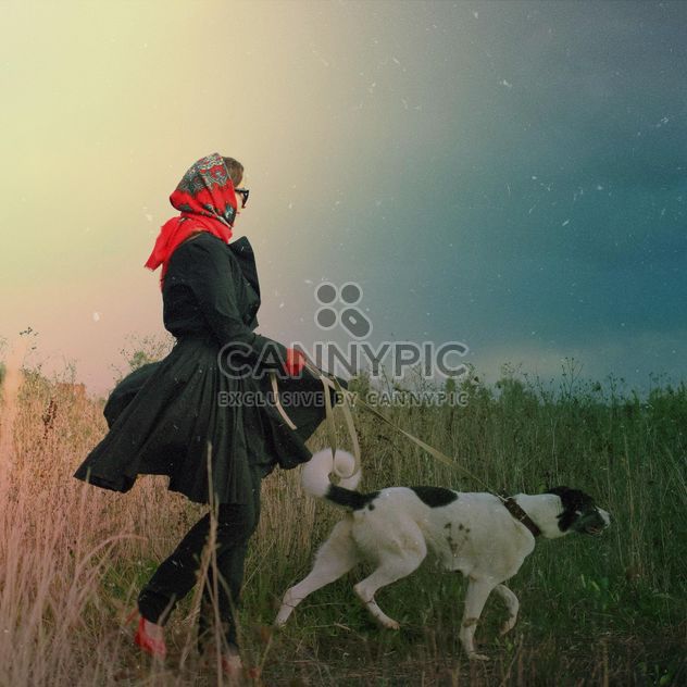 Lady with her dog, #mylook - image gratuit #332829 