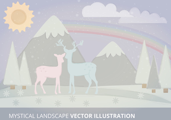 Mystical Landscape Vector Illustration - Free vector #333919