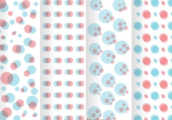 Blue And Pink Polka Dot Pattern - vector gratuit #334049 