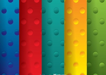 Colorful Polka Dot Pattern Set - бесплатный vector #334059
