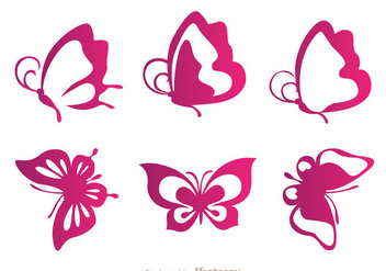 Butterfly Purple Icons - vector gratuit #334419 